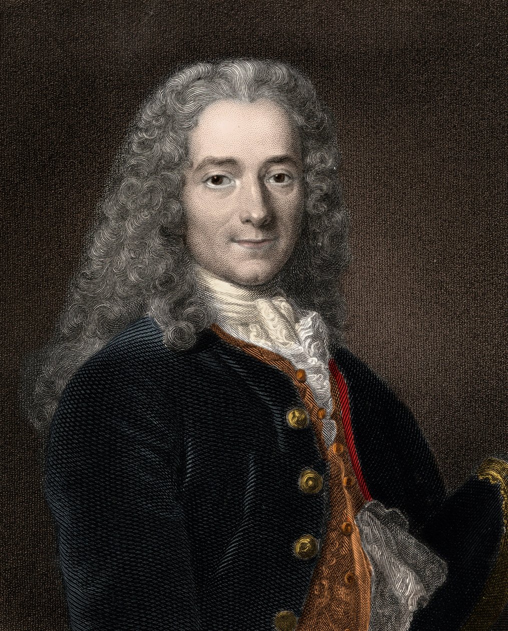 Portrett av den franske forfatteren og filosofen Francois-Marie Arouet dit Voltaire (1694-1778) av Anonymous Anonymous
