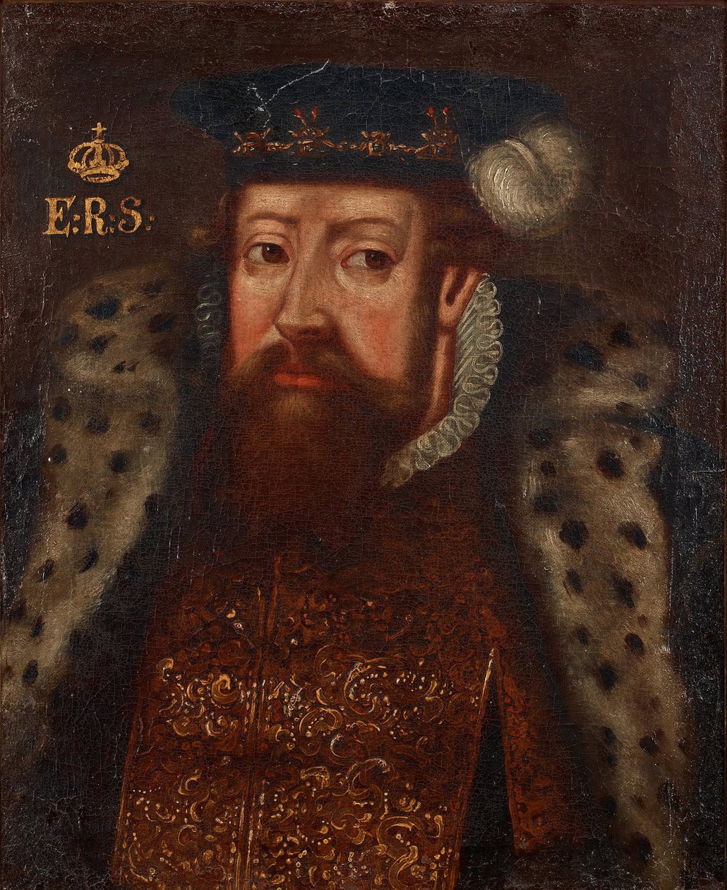 Portrett av kong Erik XIV av Sverige (1533-1577) - Anonym - um 1700 - Olje på lerret - Privat samling av Anonymous Anonymous