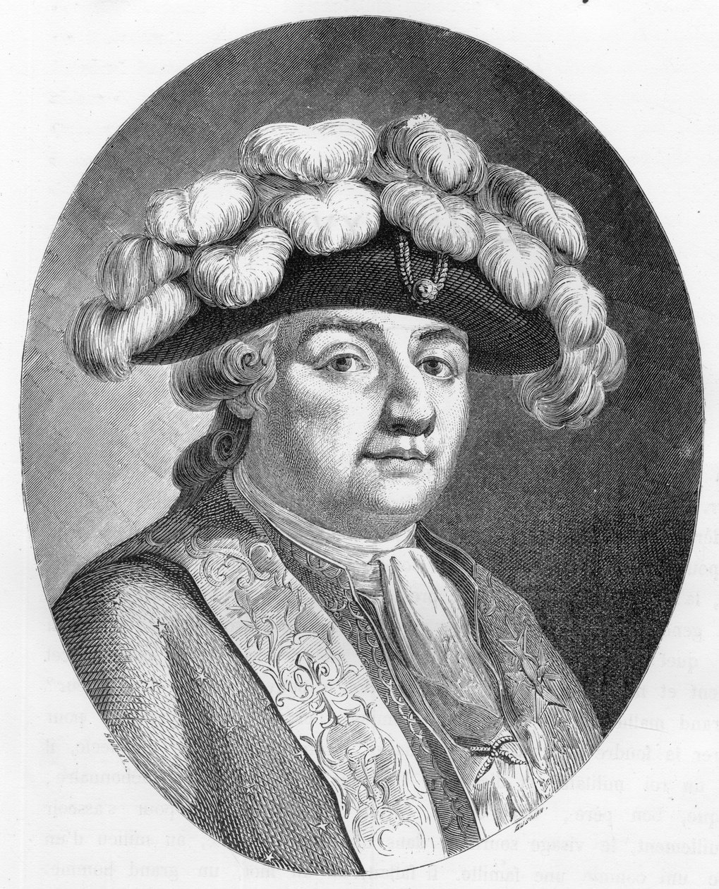 Portrait of the King of France Louis XVI (1754-1793) - Engraving from 1863 in “Le Livre Rouge - Histoire De L