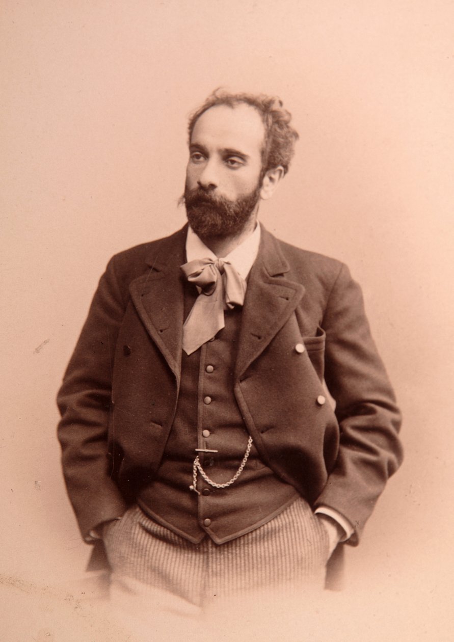 Portrett av kunstneren Isaac Ilitch (Isaak Ilyich) Levitan (1861-1900). Albumin bilde av Anonymous Anonymous