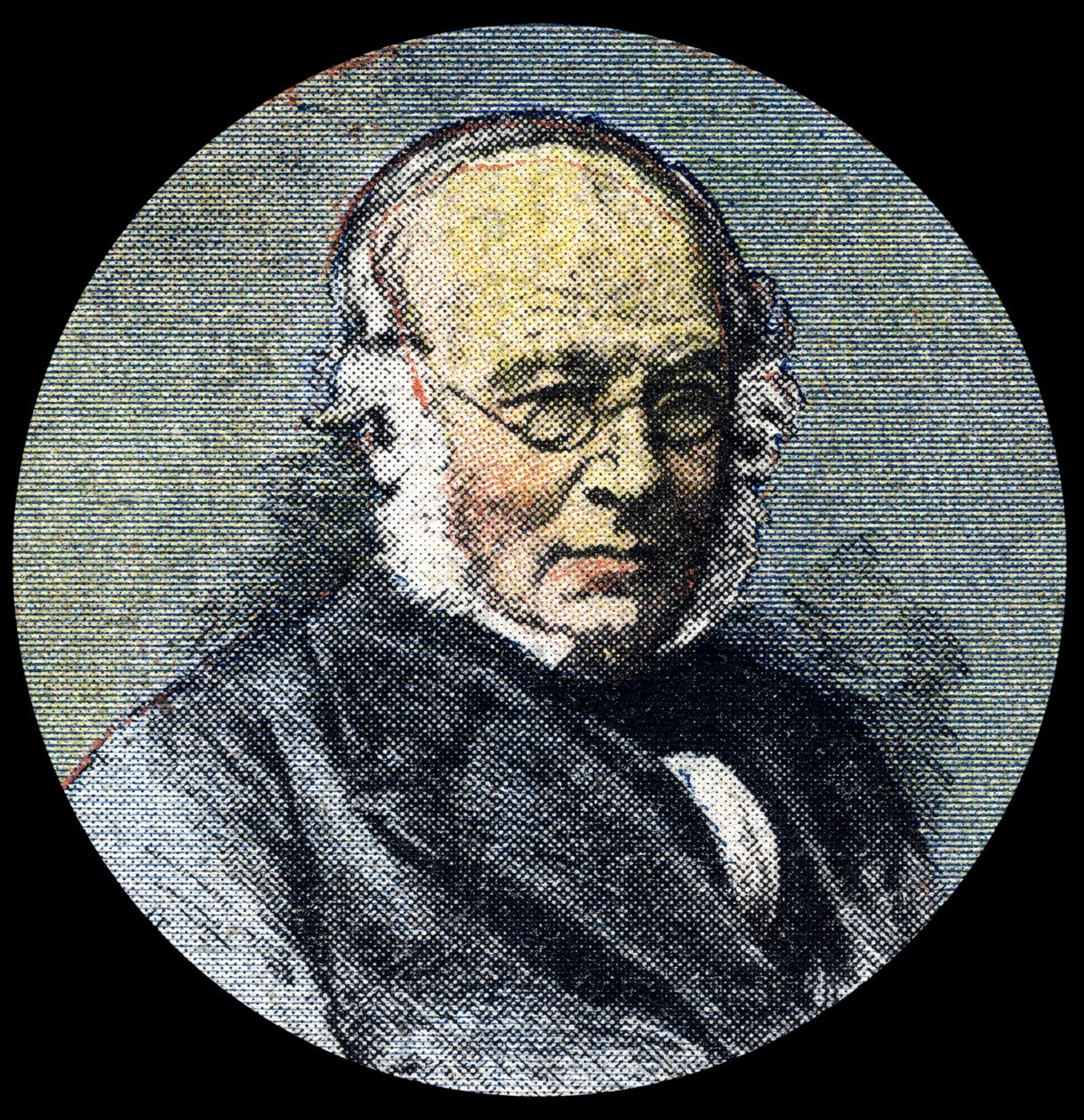 Postal History: Portrait of Sir Rowland Hill (1795-1879), at the origin of the postal reform of 1839. Detail of “” Le petit journal”” from 15/04/1920. Private Collection av Anonymous Anonymous
