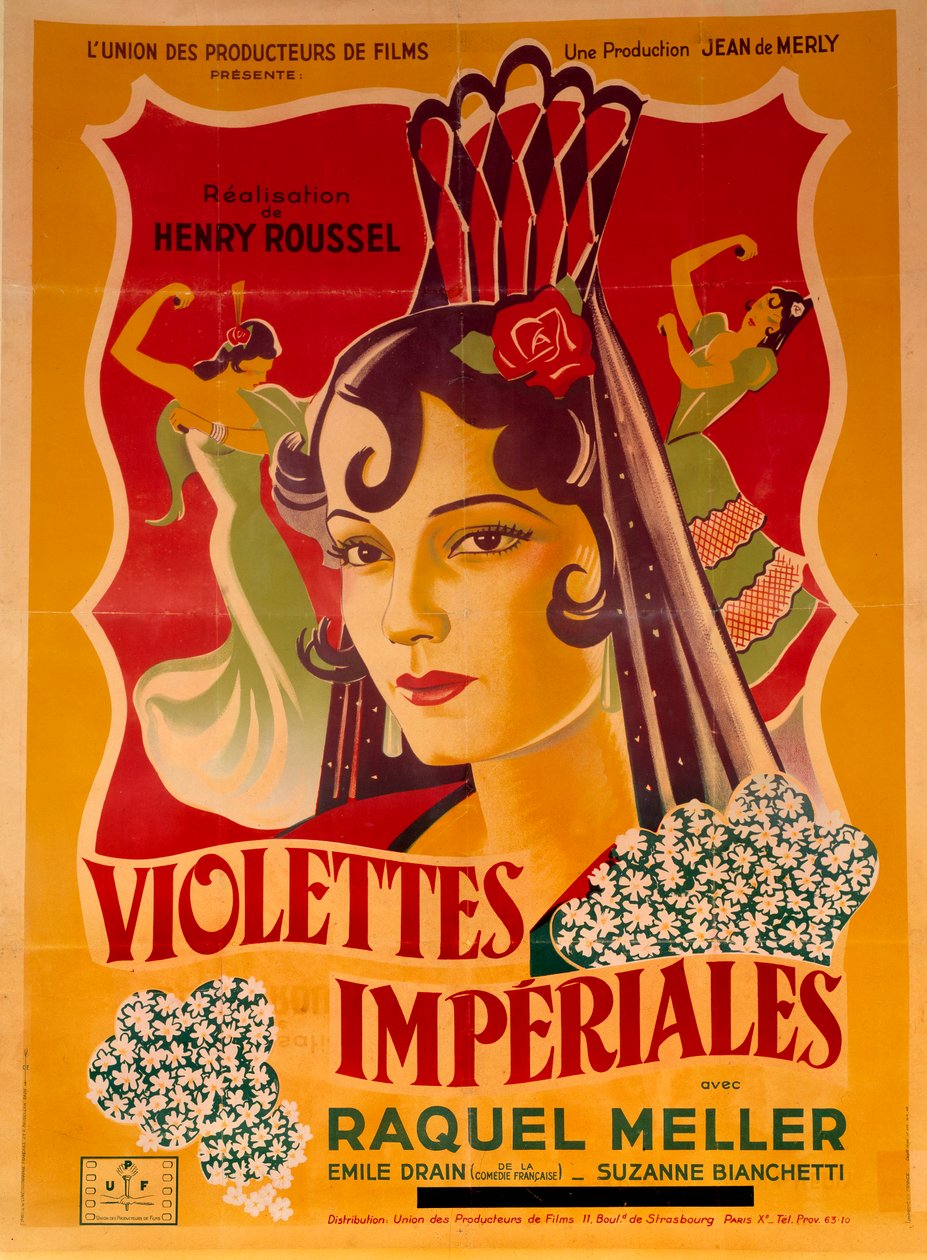 Plakat for filmen "Violettes imperiales" av Henry Roussel av Anonymous Anonymous