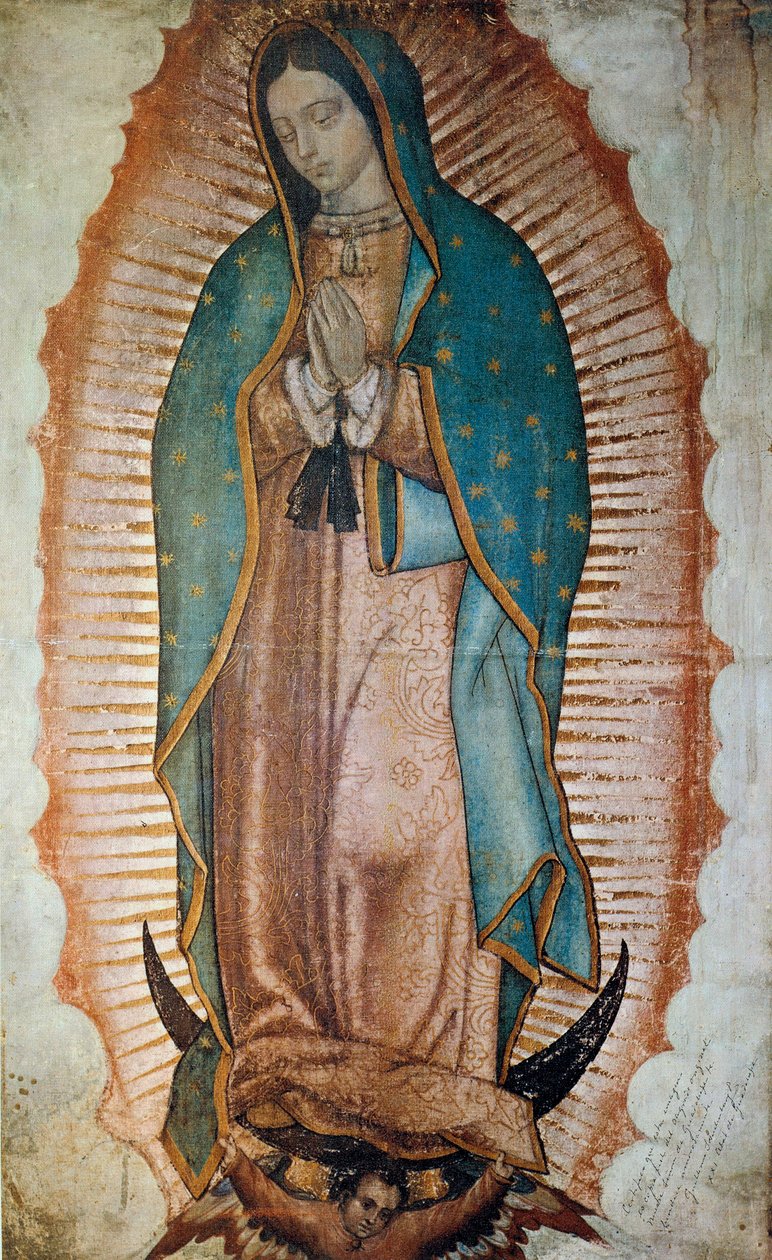 Representasjon av jomfruen av Guadalupe, skytshelgen for Mexico Prints. av Anonymous Anonymous