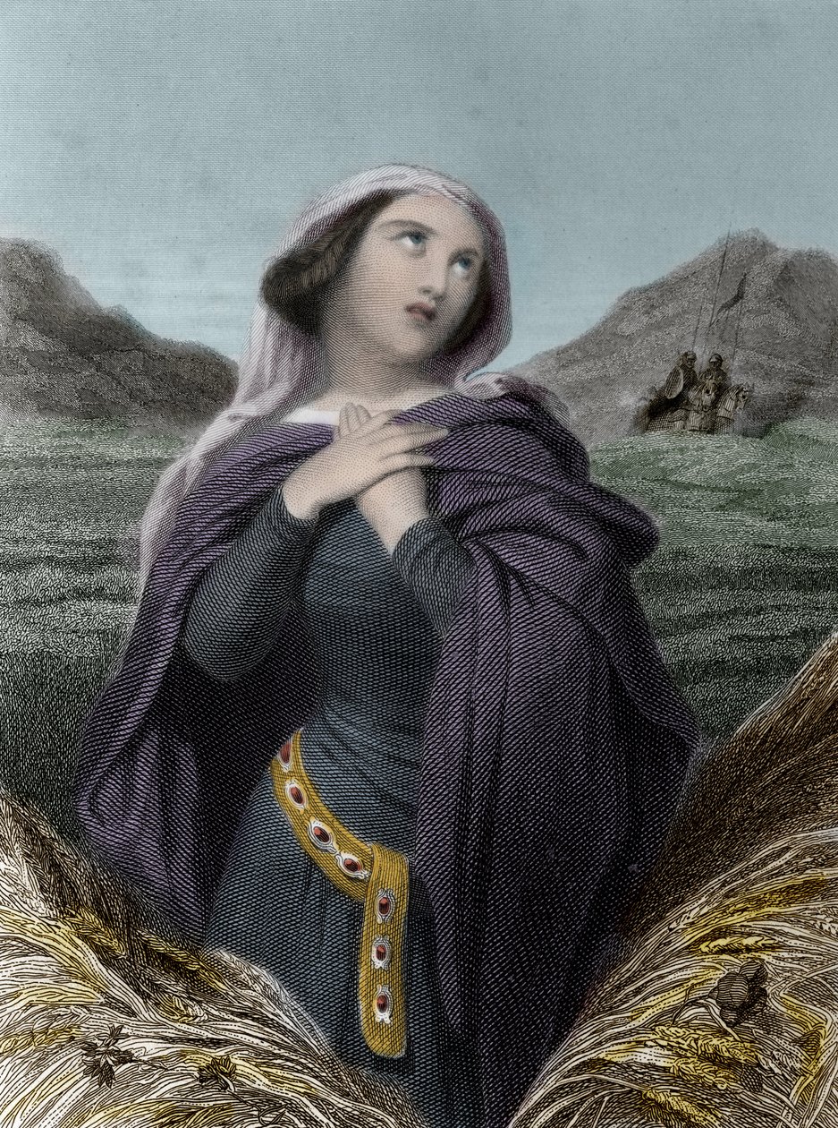Saint Adelaide eller Adelaide of Burgundy (931-999) - Adelaide of Italy - også kalt Adelaide of Burgundy - i """" The Saintes Femmes""". 1852.”” av Anonymous Anonymous