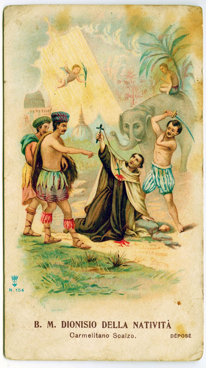 Saint Denis of the Nativity (Salige Peter Berthelot) (gravering av Anonymous Anonymous