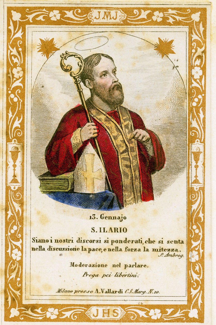 Saint Hilary of Poitiers (gravering av Anonymous Anonymous