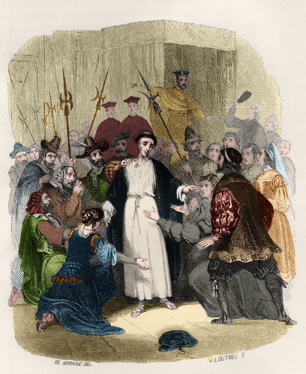 Den hellige Johannes av Avila (Salige Johannes av Avila) (1499-1569) anklaget for kjetteri av inkvisisjonen på 1500-tallet. Illustrasjon i "" Mysteres of the Inquisition and Other Secret Societies of Spain"" Av Victor de Fereal, Suberwick, Manuel Galo de C av Anonymous Anonymous