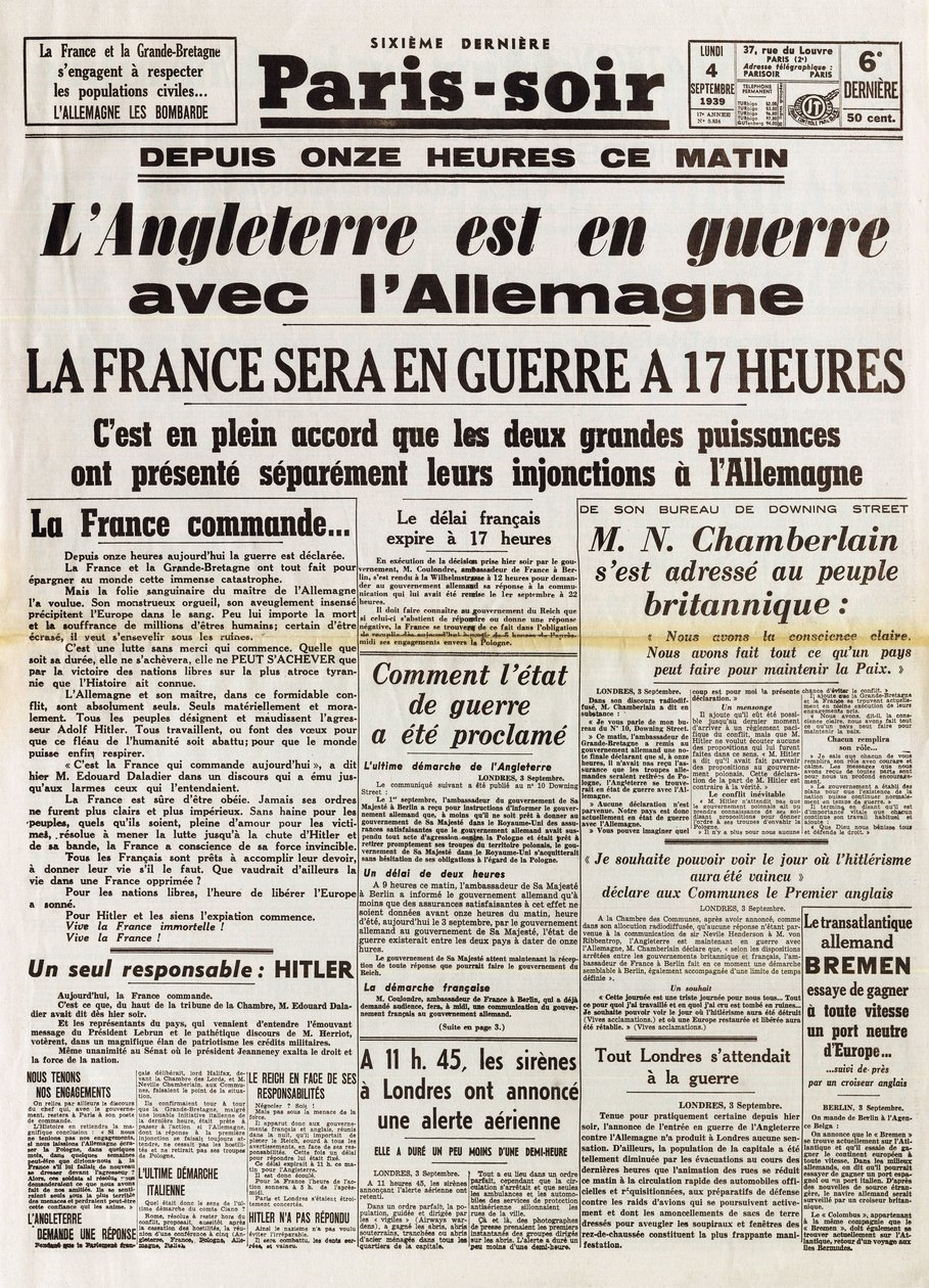 Andre verdenskrig (1939–1945) - Andre verdenskrig (2 eller 2): Paris-kvelden 4. september av Anonymous Anonymous