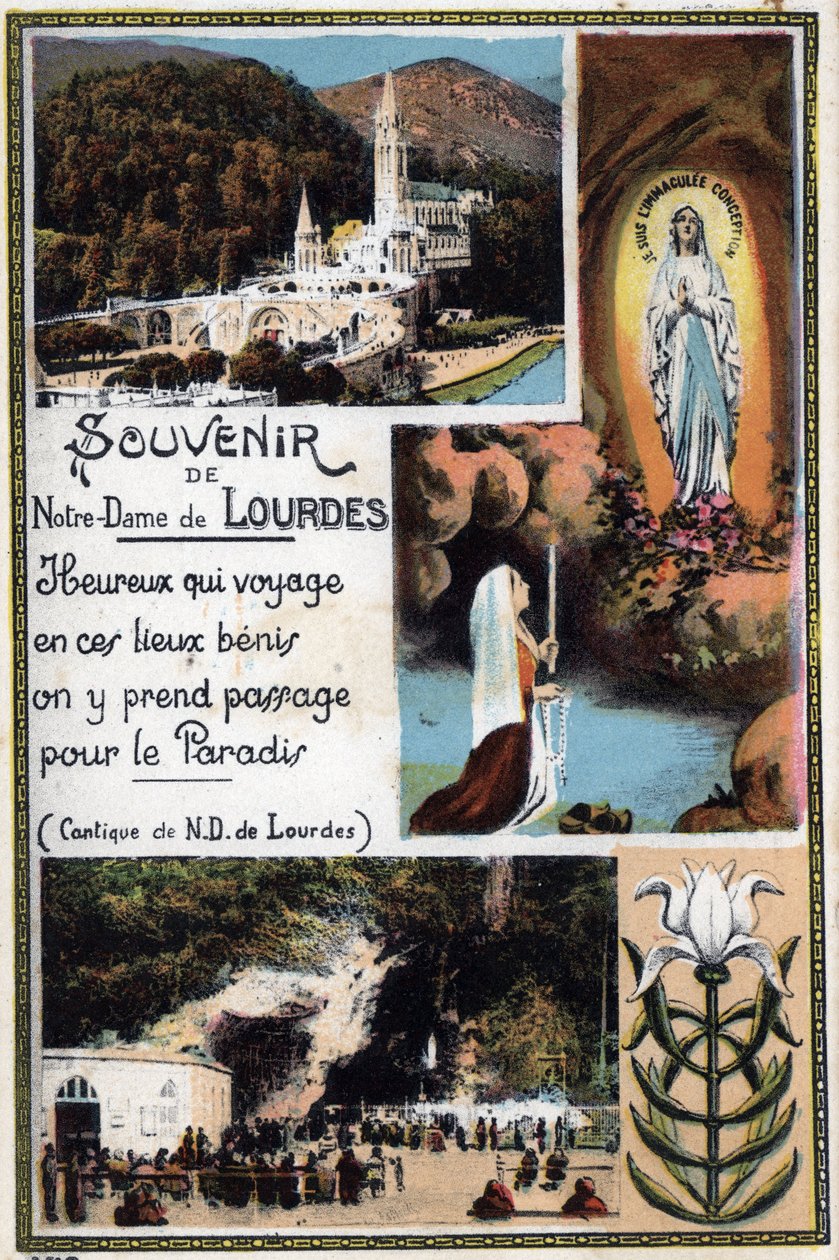 Souvenir postcard of Lourdes - Hautes Pyrenees (65) around 1900. av Anonymous Anonymous