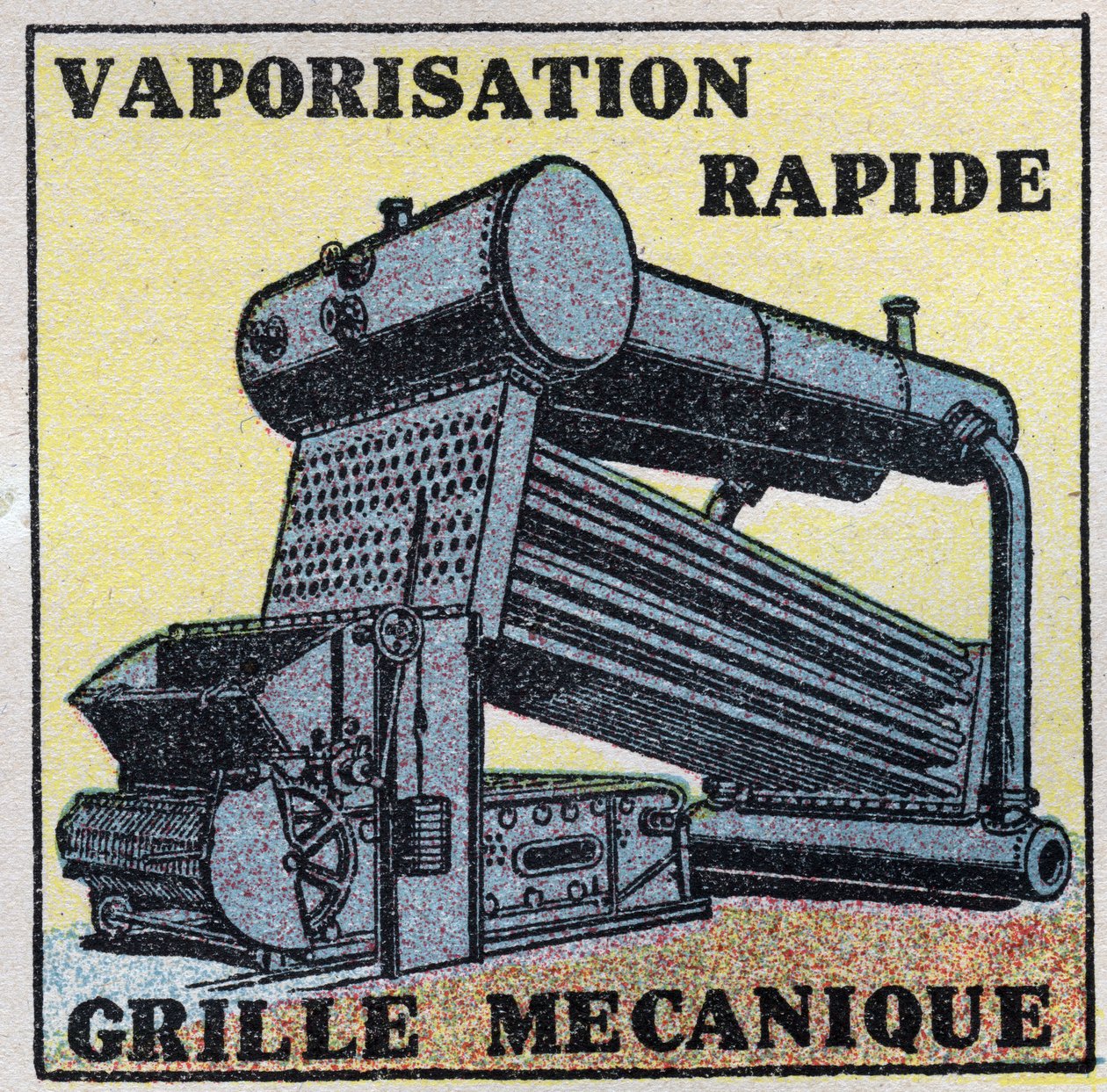 Dampgeneratorer: mekanisk gitter som tillater automatisk lasting av en kjele. Anonym illustrasjon fra 1925. Privat samling. av Anonymous Anonymous