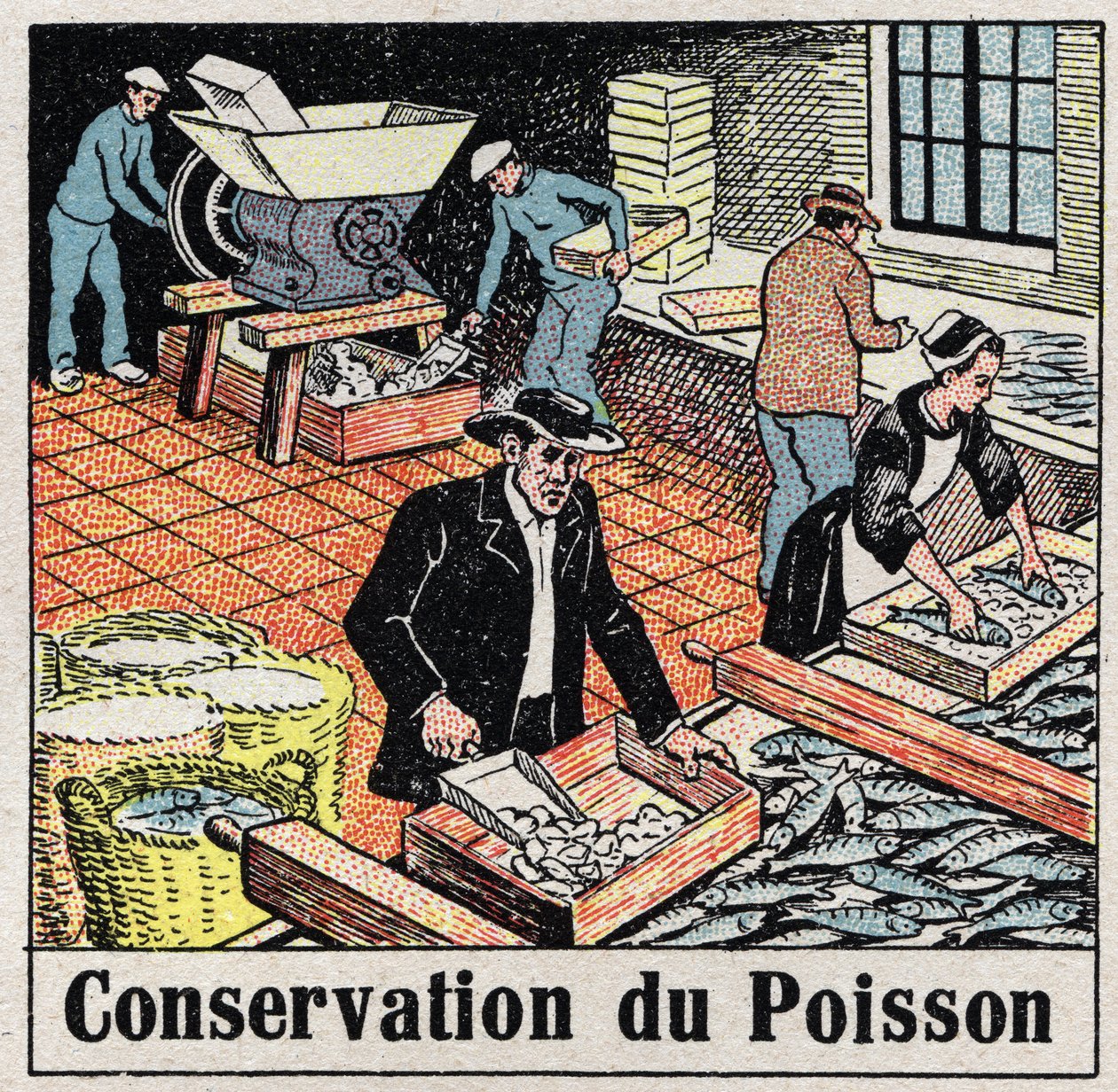 The Cold Industry: Conservation of Fish in Ice. Anonym illustrasjon fra 1925. Privat samling. av Anonymous Anonymous