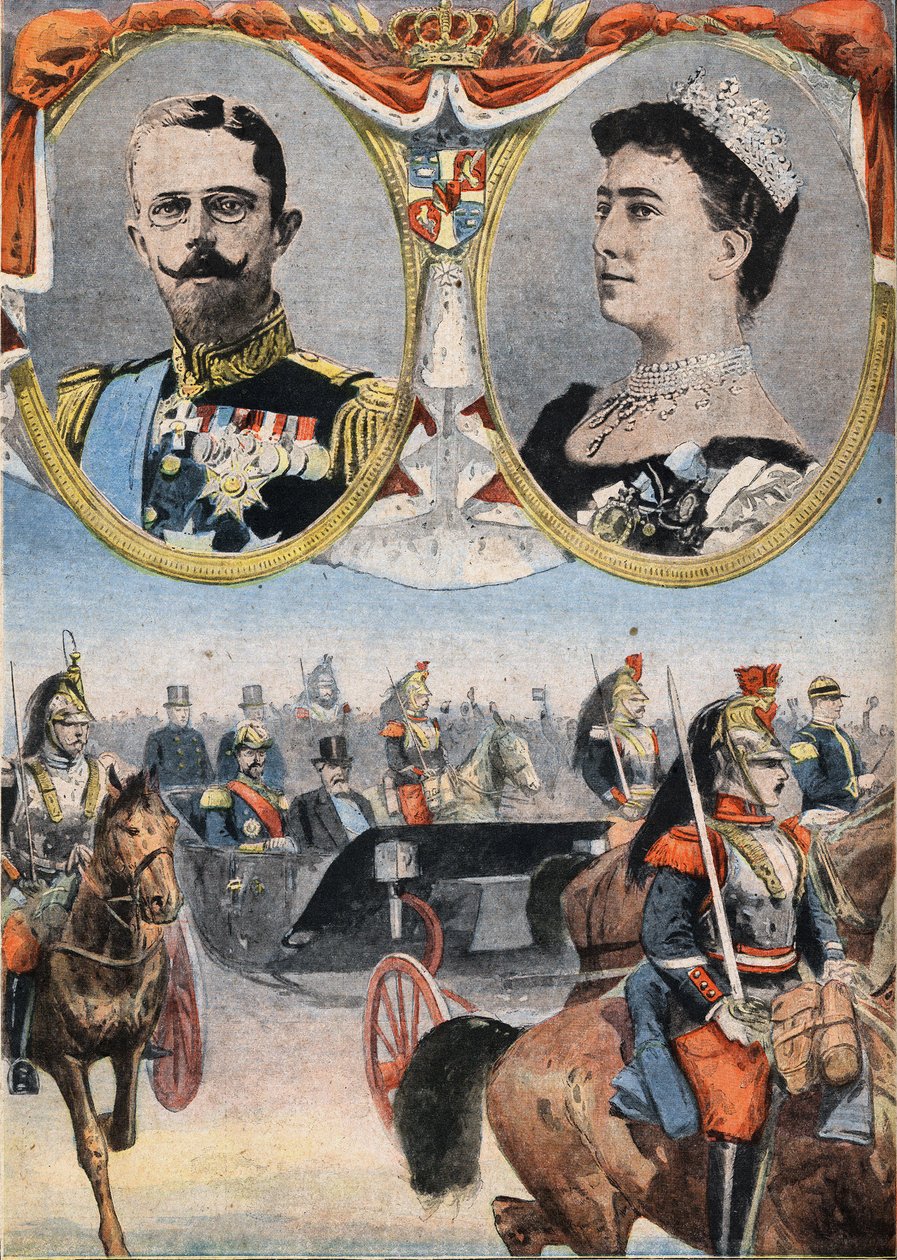 De hotteste av Frankrike: Kong Gustav V (1858-1950) og dronning av Suede Victoria (Viktoria de Bade) av Anonymous Anonymous