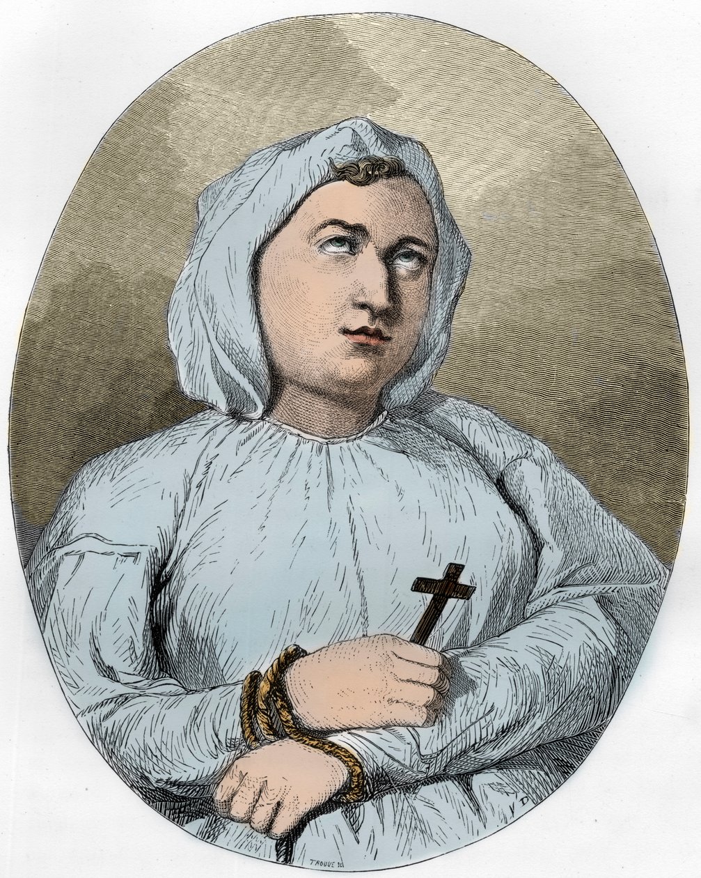 The Marquise de Brinvilliers on the way to her death av Anonymous Anonymous