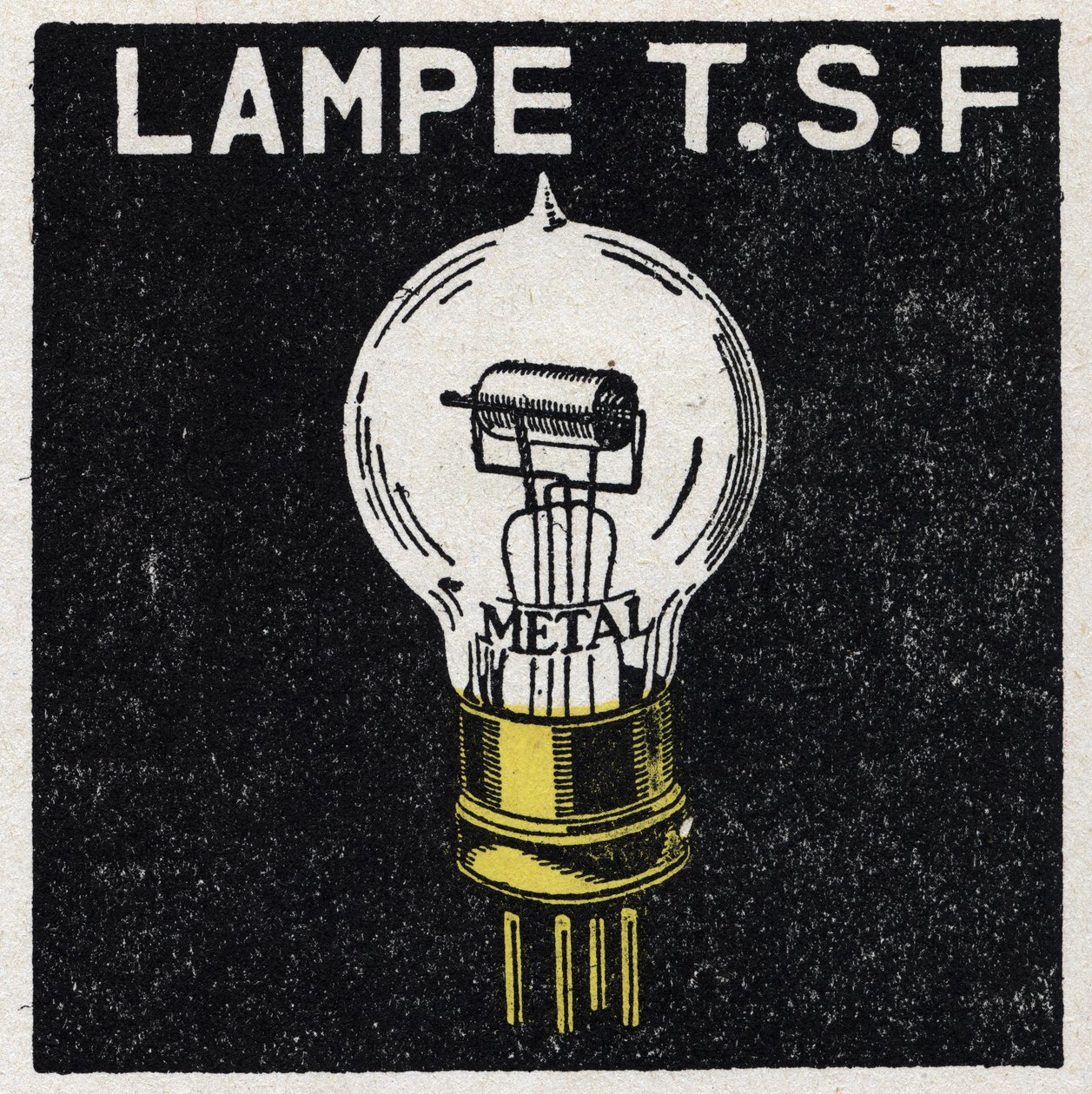 T.S.F.: T.S.F. lampe Anonym illustrasjon av 1925. Privat samling. av Anonymous Anonymous