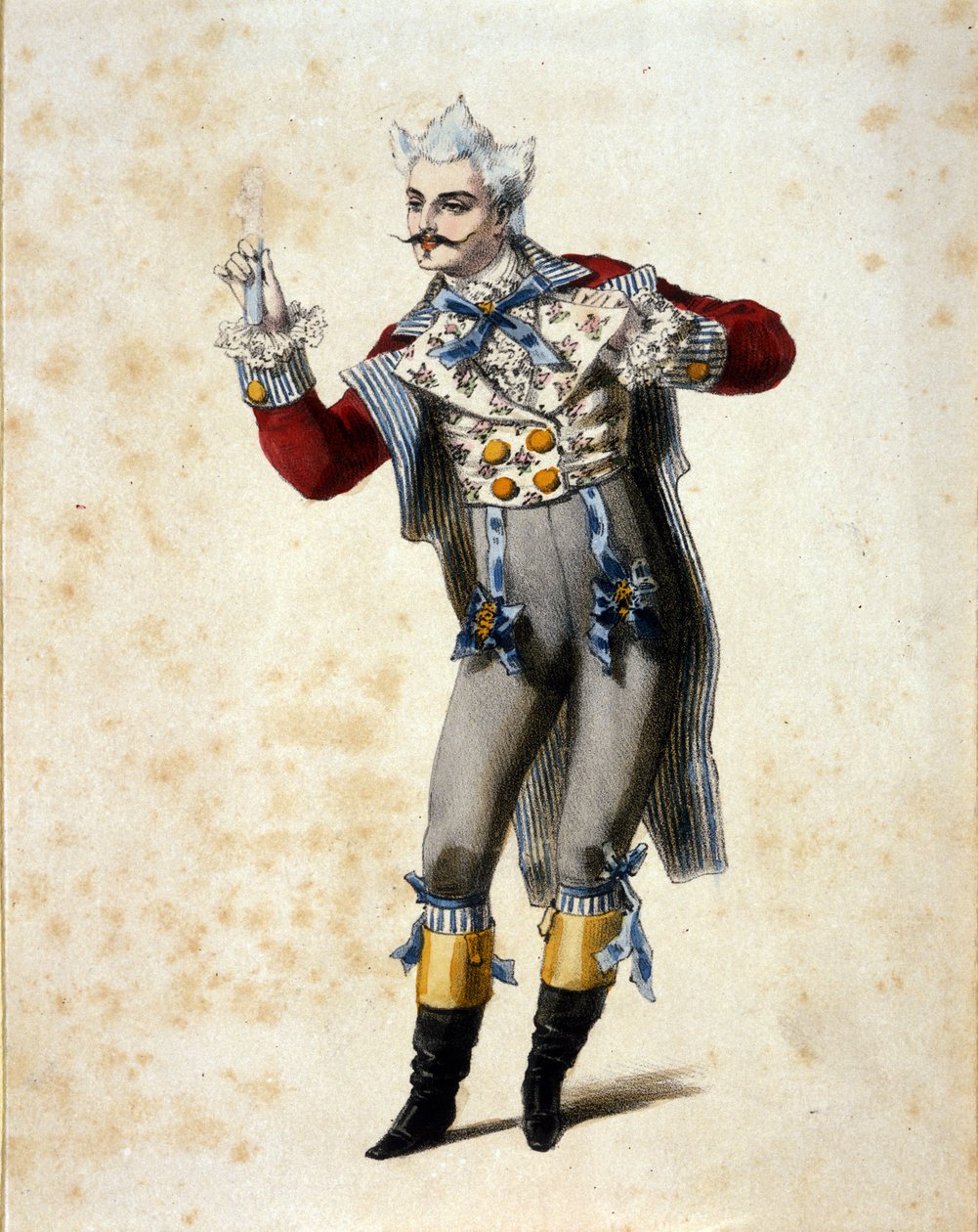 Bassen Giuseppe Frezzolini (1789-1861) tolker doktor Dulcamara i operaen "L