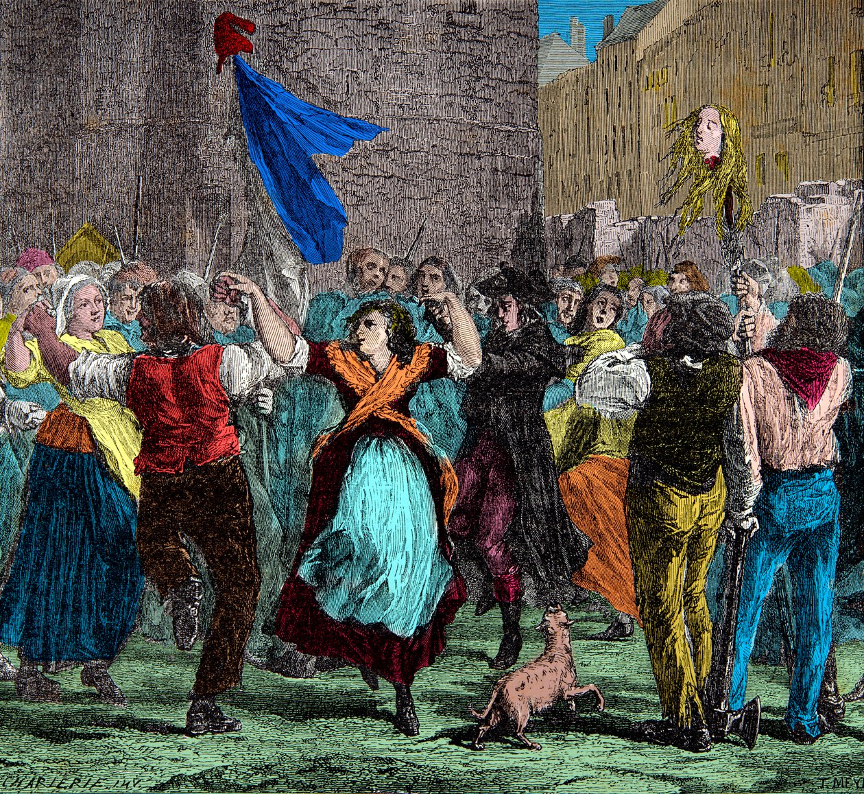 Hodet til prinsessen av Lamballe (Marie Therese Louise de Savoie Carignan av Anonymous Anonymous