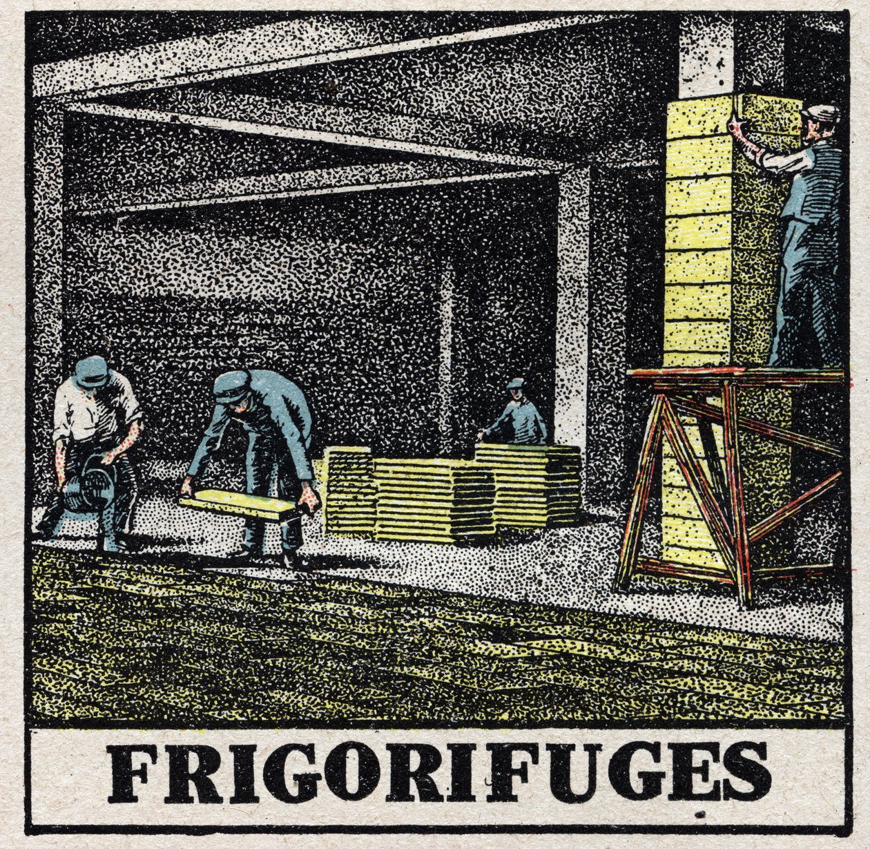 The refrigeration industry: refrigerators. Anonymous illustration of 1925. Private collection. av Anonymous Anonymous