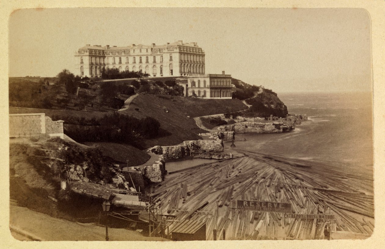 Byen Marseille og dens omgivelser rundt 1885 -1890: Le chateau du Pharo, Privat samling av Anonymous Anonymous