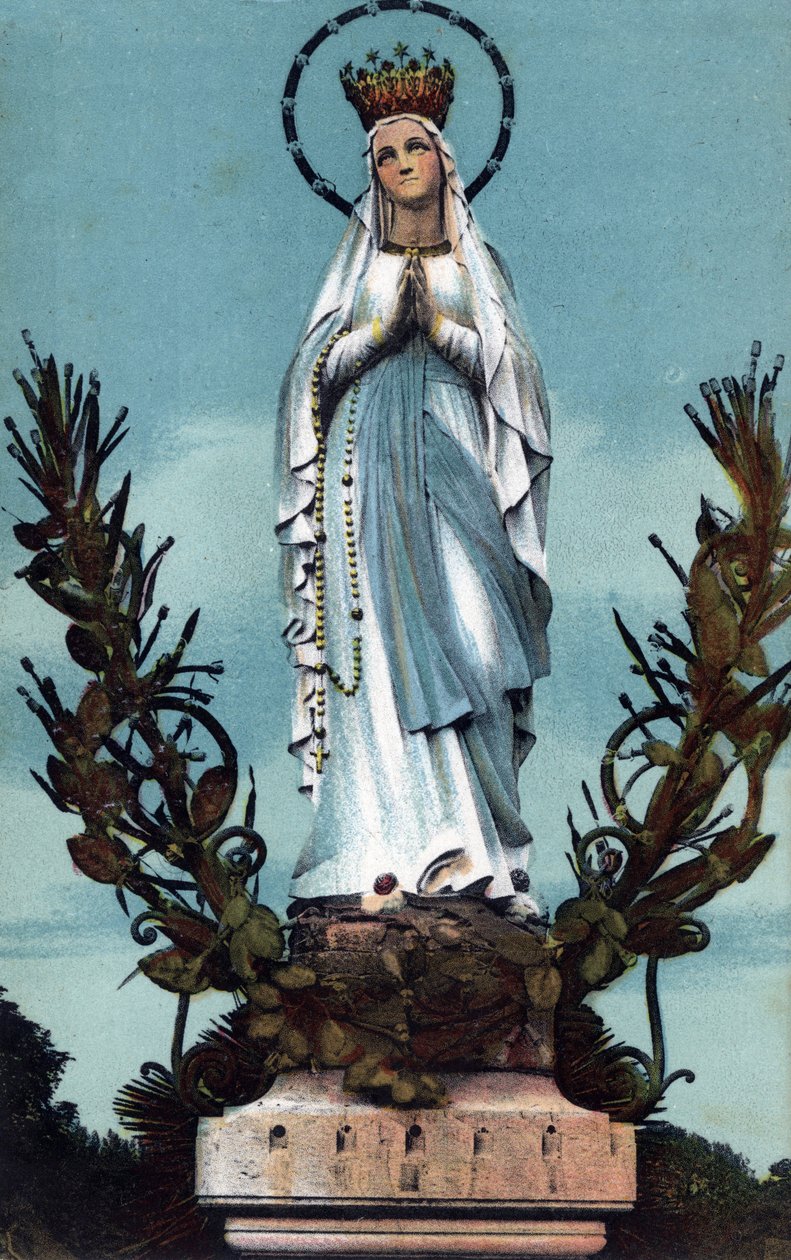 Jomfruen kronet i Lourdes - Hautes Pyrenees (65) rundt 1900. av Anonymous Anonymous