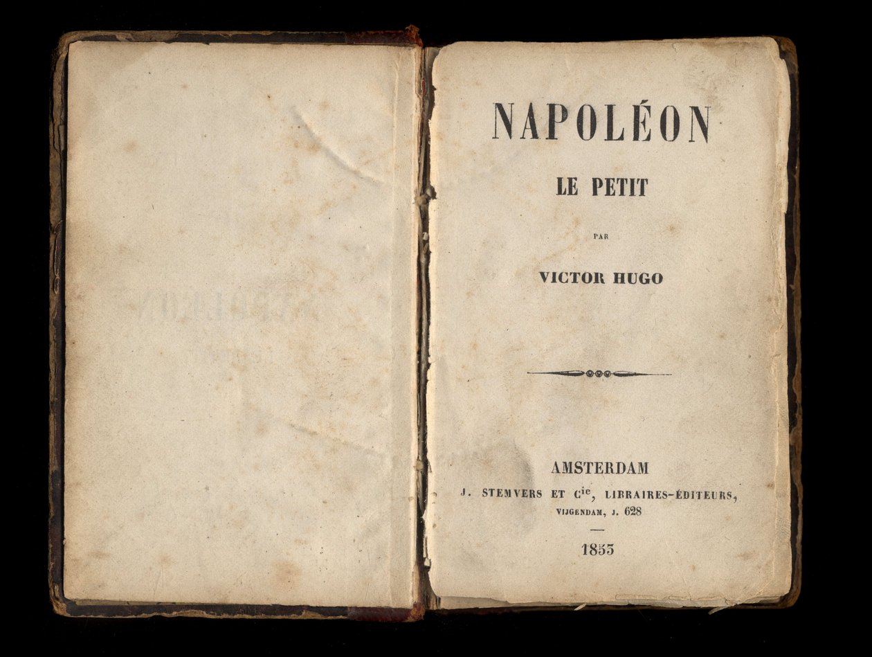 Tittelside til "" Napoleon den lille", politisk brosjyre av Victor Hugo om Louis-Napoleon Bonaparte (Napoleon III). 1855. av Anonymous Anonymous