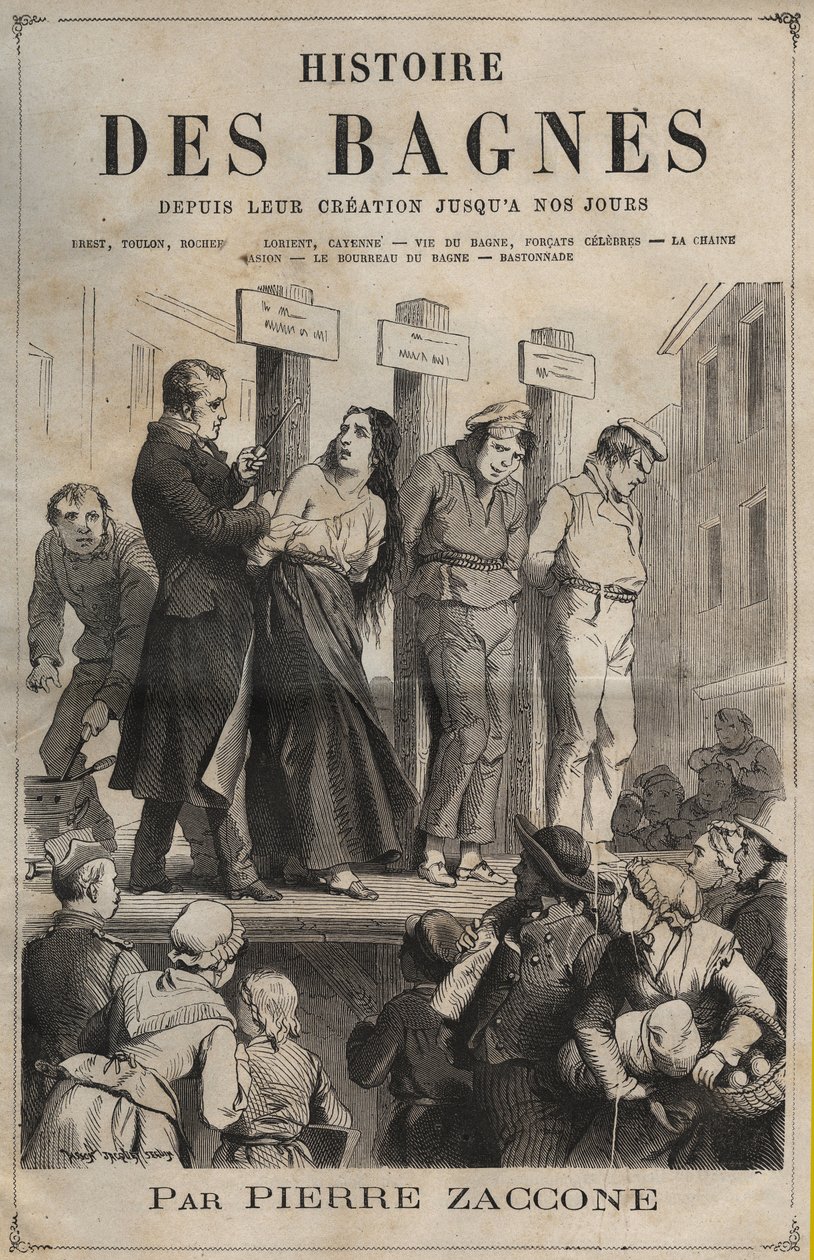 Tittelside til boken "History of convicts from their creation to today" (1877) av Pierre Zaccone (1817-1895). av Anonymous Anonymous