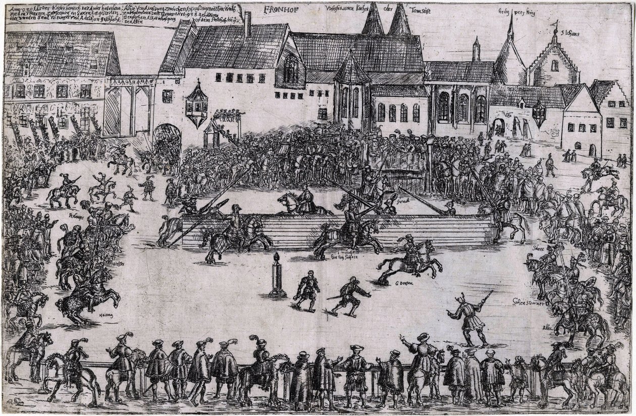 Turnering på tidspunktet for Henry I the Fowler (938) (Henri I de Saxe ou de Germanie, dit Henri l