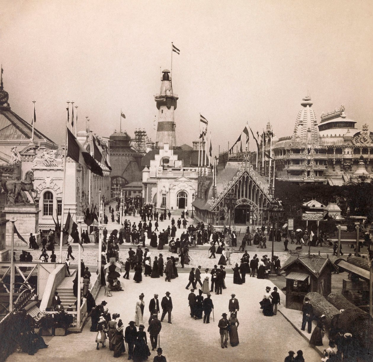 Universal Exposition of 1900 - Exposition Universelle de 1900 i Paris: Commerce Navigation Pavilion - privat samling av Anonymous Anonymous
