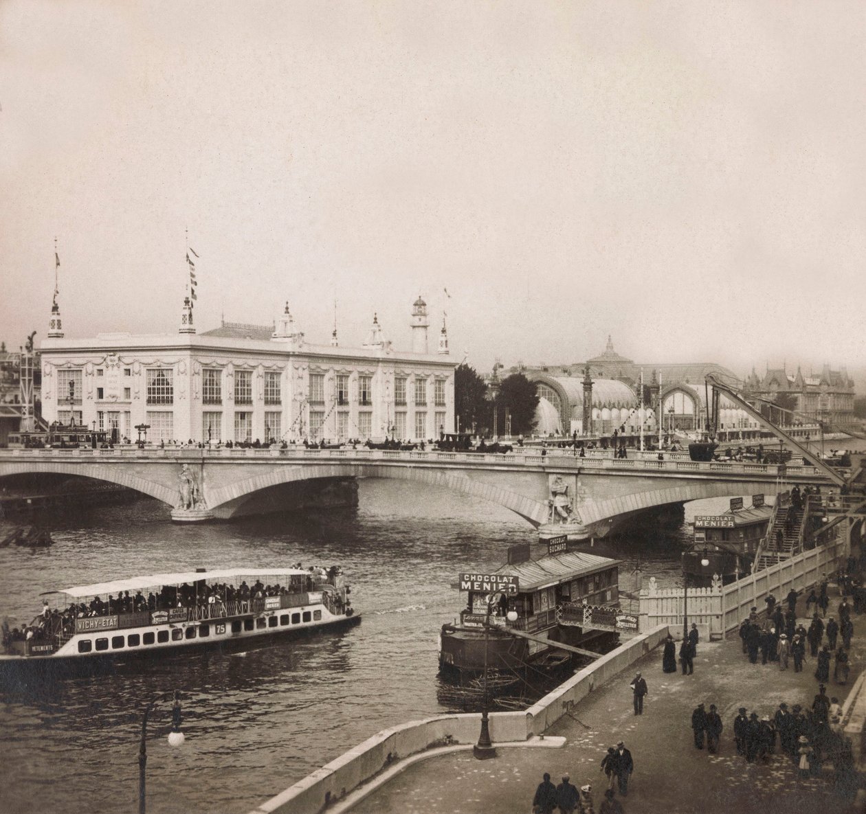 Universell utstilling av 1900 - Exposition Universelle de 1900 i Paris: Palais des Congres - privat samling av Anonymous Anonymous
