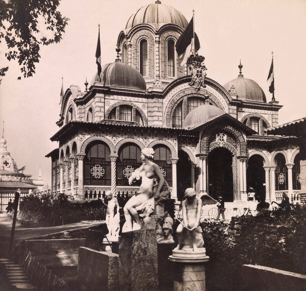 Universell utstilling av 1900 - Universell utstilling av 1900 i Paris: Pavilion of Serbia - privat samling av Anonymous Anonymous