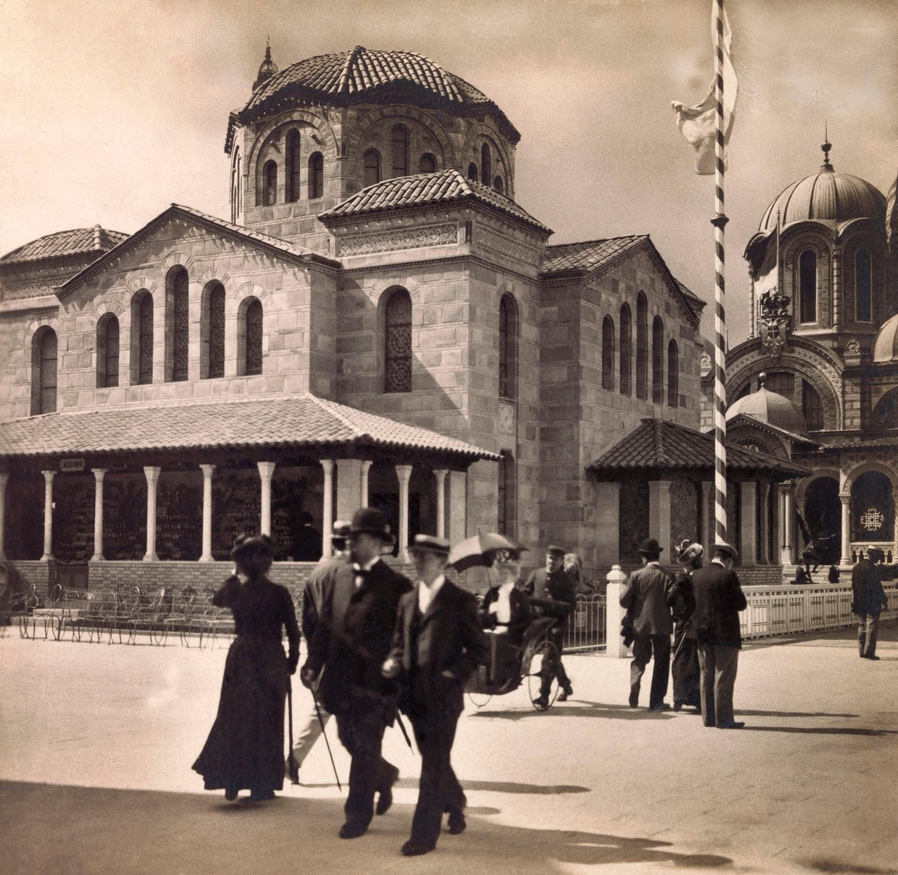 Universell utstilling av 1900 - Universell utstilling av 1900 i Paris: Pavilion of Greece - privat samling av Anonymous Anonymous