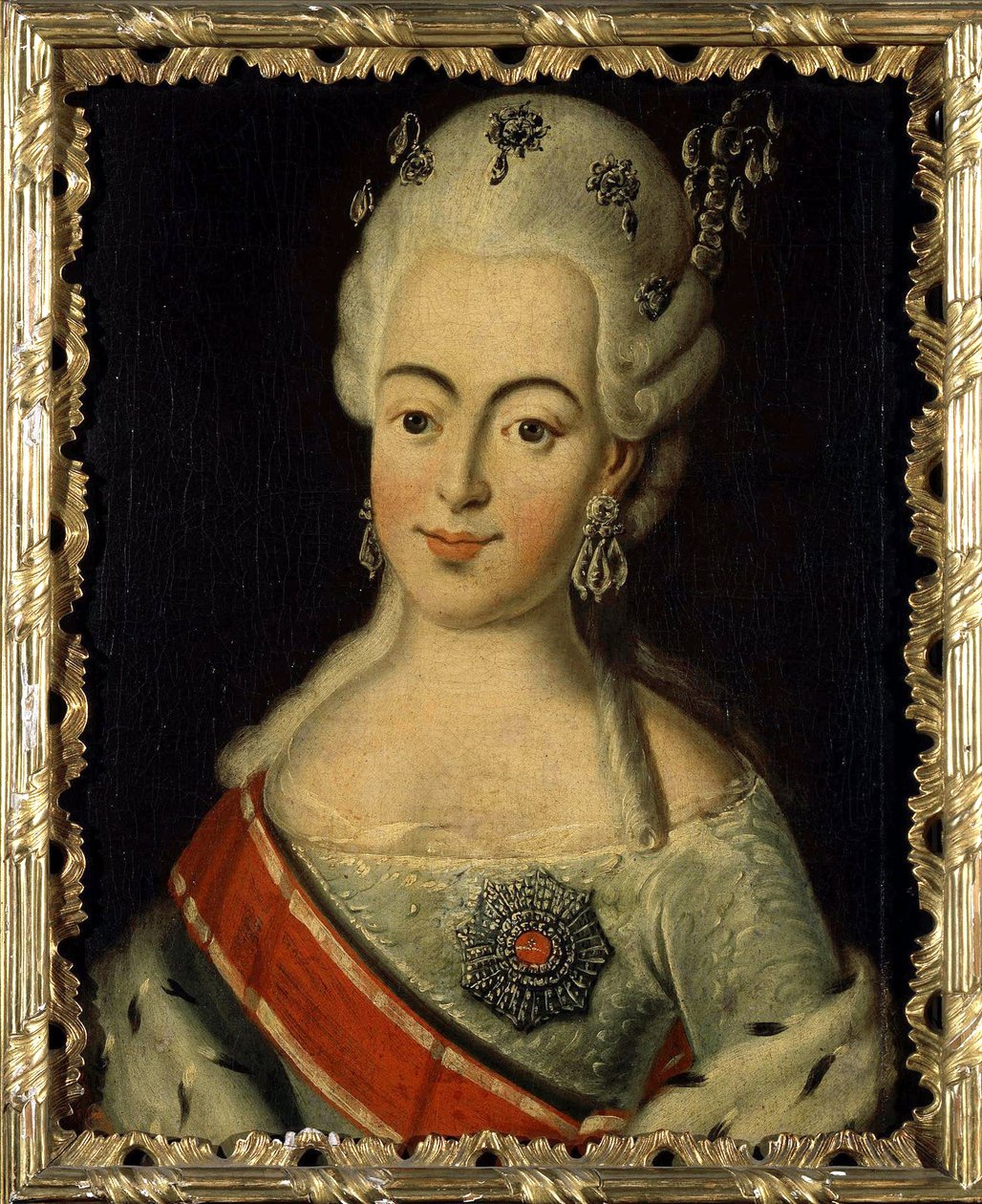 Wilhelmine Louise av Hessen Darmstadt (1755-1776) - Storhertuginne av Russland som Natalia Alexeievna - Portrett av storhertuginne Natalia Alexeyevna av Russland, Prinsesse Wilhelmina Louisa av Hessen-Darmstadt av Anonym av Anonymous Anonymous