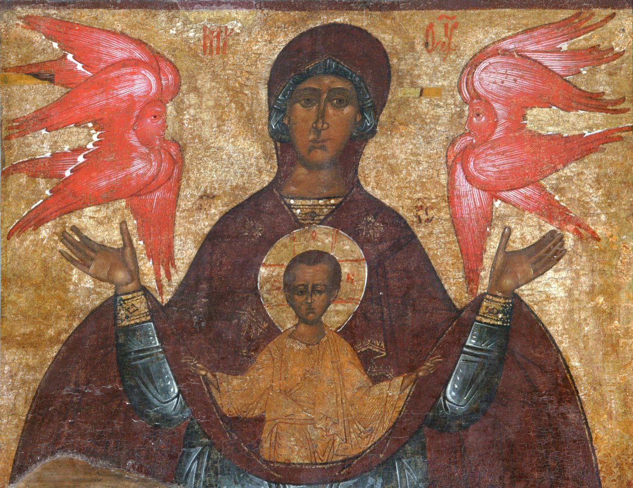 Vår Frue av tegnet, 1500-tallet av Anonymous Russian icon painter