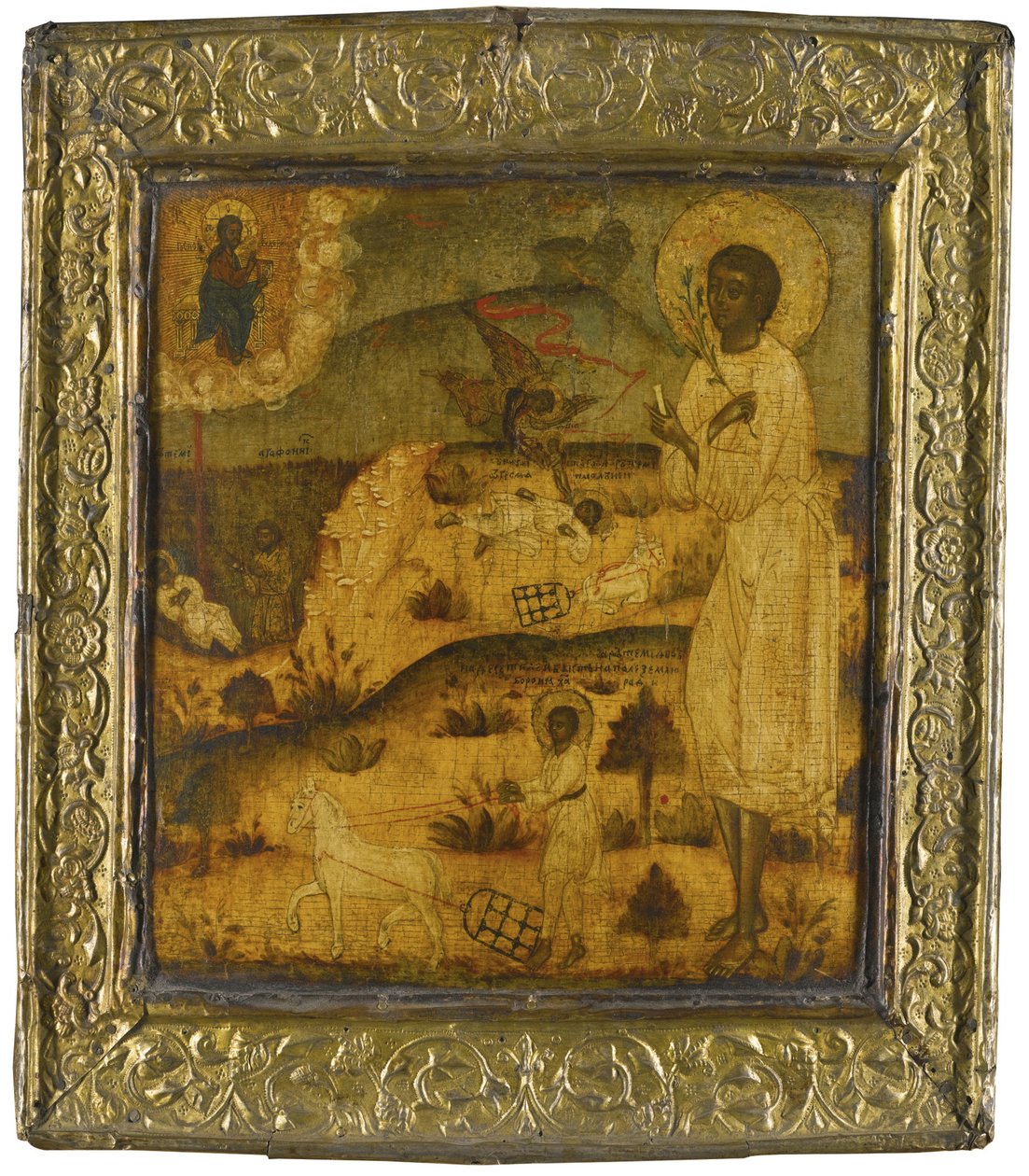 Saint Artemius av Verkola, andre halvdel av 1600-tallet av Anonymous Russian icon painter