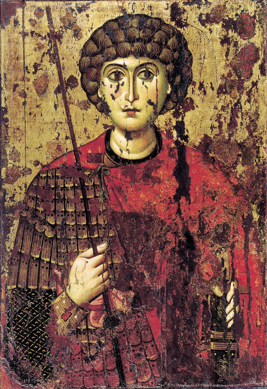 Saint George, 1100-tallet av Anonymous Russian icon painter