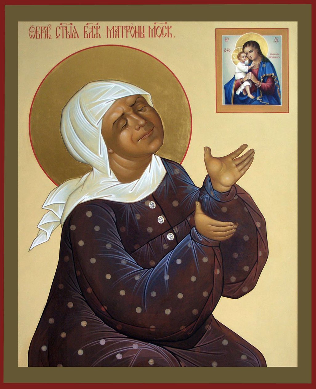 Saint Matrona av Moskva, 1900-tallet av Anonymous Russian icon painter
