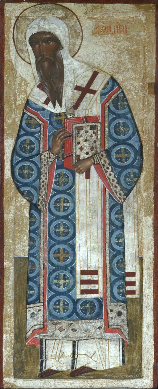 Saint Metropolitan Alexei av Moskva, 1500-tallet av Anonymous Russian icon painter