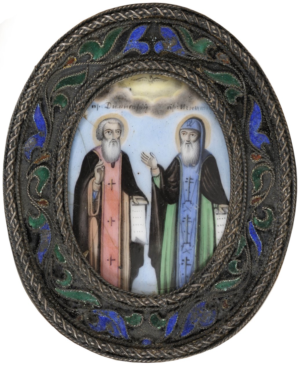 De hellige Dimitry av Rostov og Ignatius Brianchaninov av Anonymous Russian icon painter