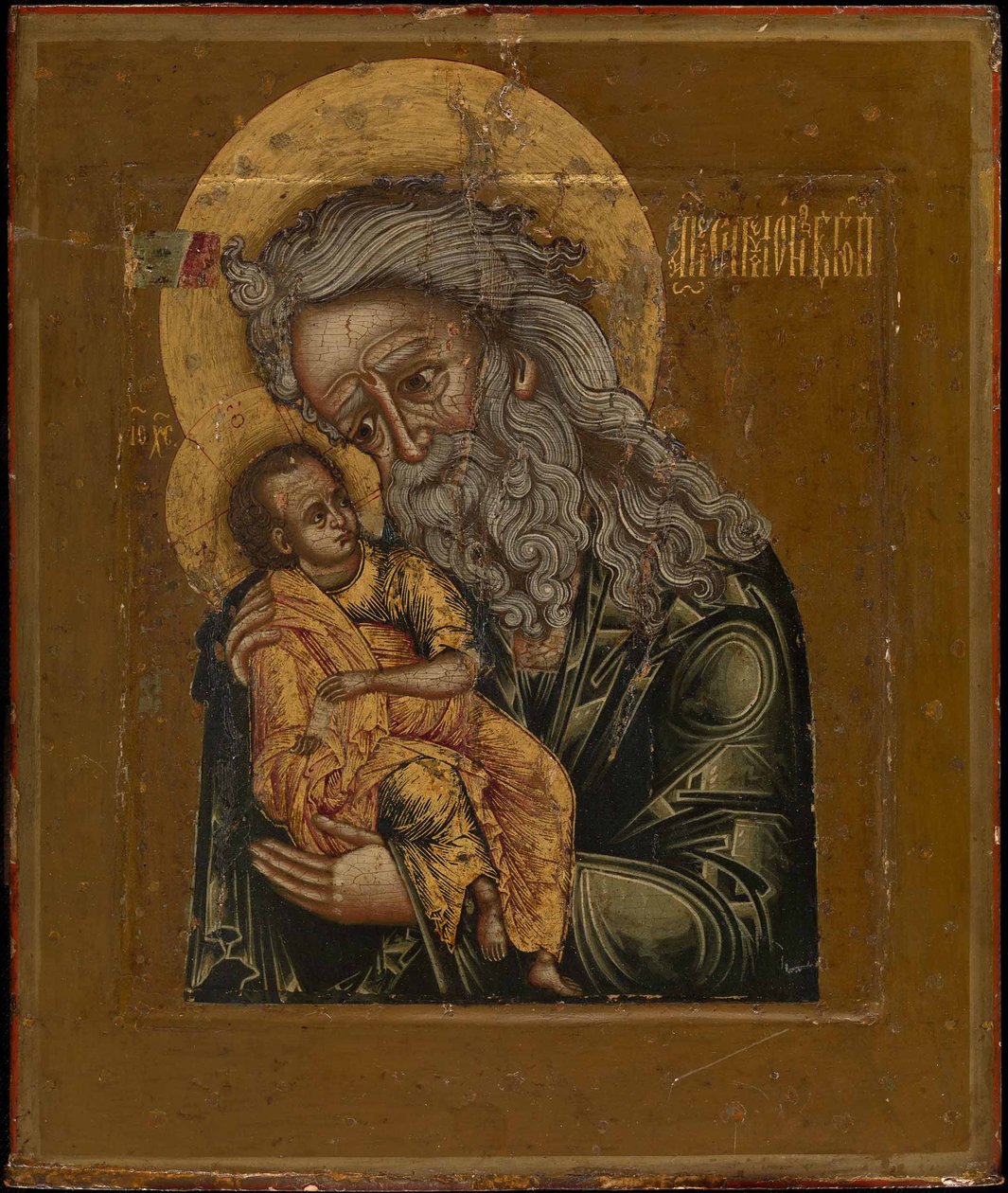 Simeon the God-Receiver, 1800 av Anonymous Russian icon painter