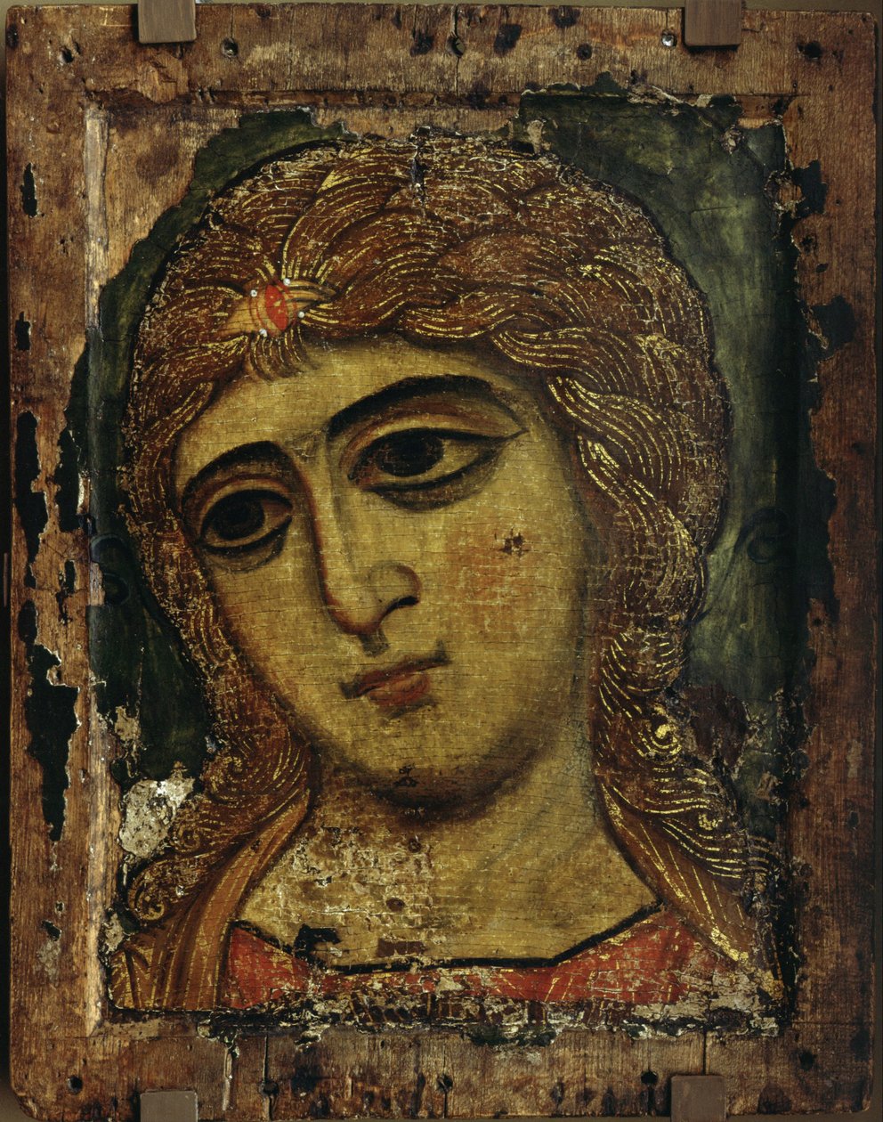 Erkeengelen Gabriel Engelen med gyldent hår, ca 1200 av Anonymous Russian icon painter