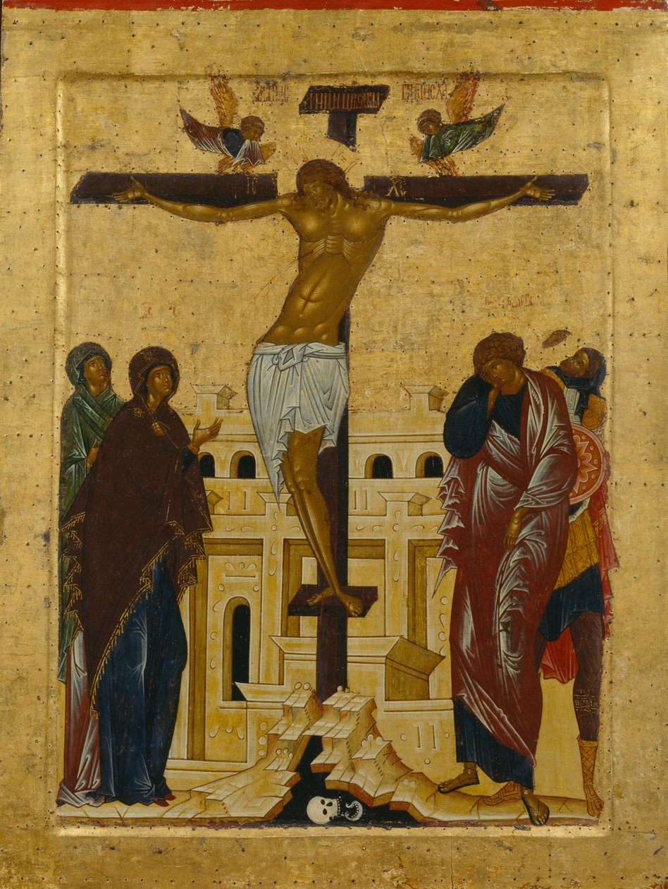Korsfestelsen, 1497 av Anonymous Russian icon painter