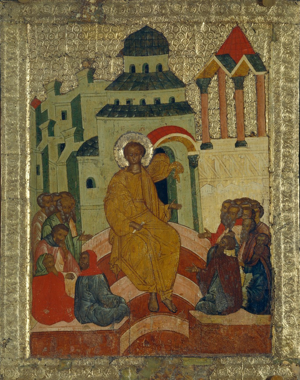 The Incredulity of Saint Thomas, 1497 av Anonymous Russian icon painter
