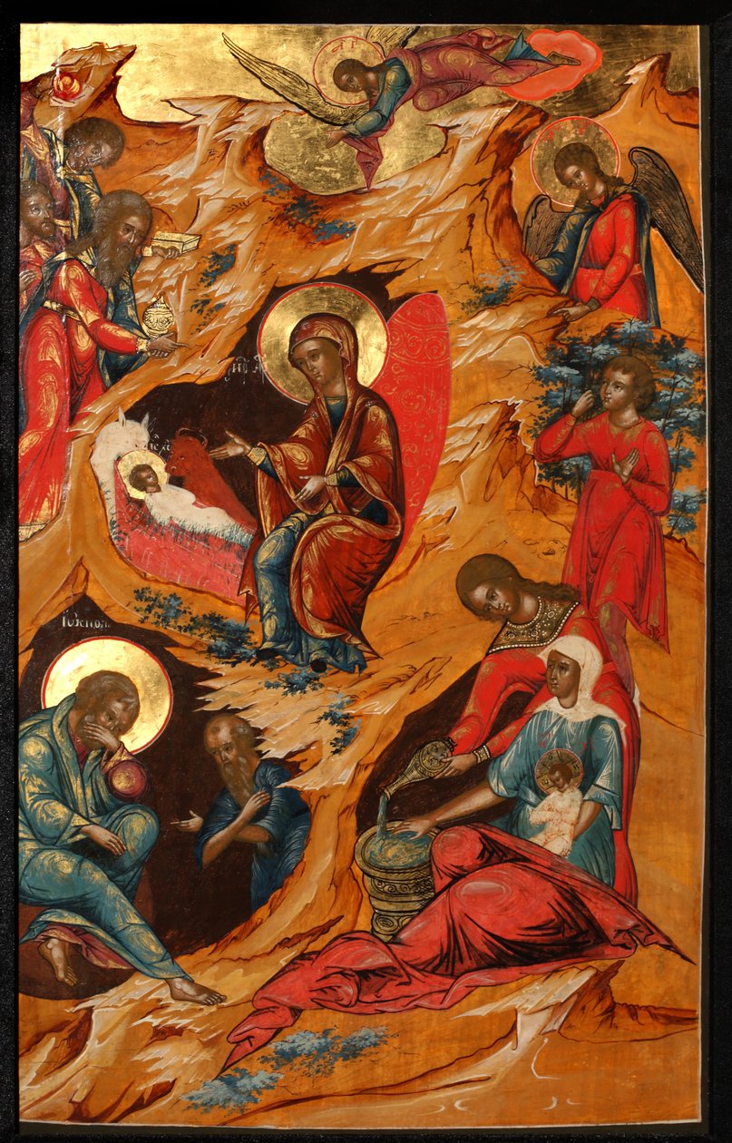 Kristi fødsel, 1700-tallet av Anonymous Russian icon painter