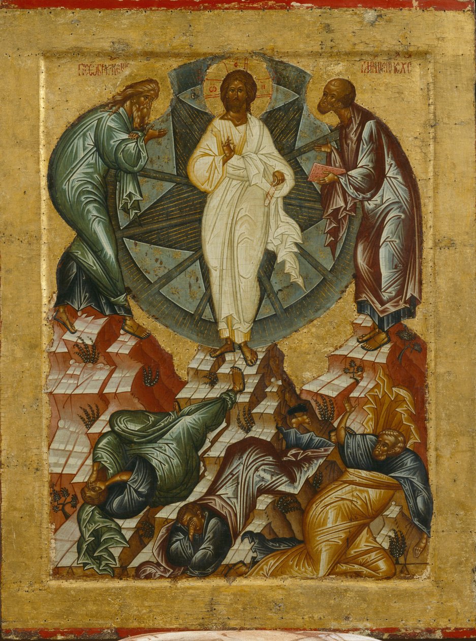 Jesu forvandling, 1497 av Anonymous Russian icon painter