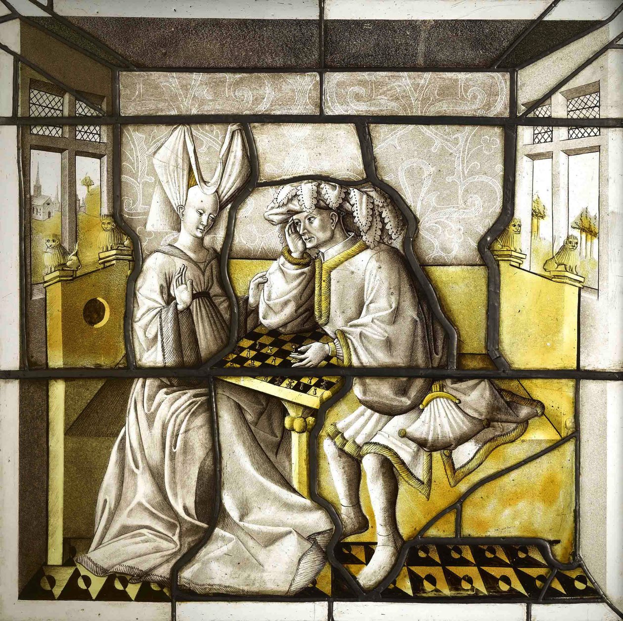 Sjakkspillere, 1400-tallet. av Anonymous master.