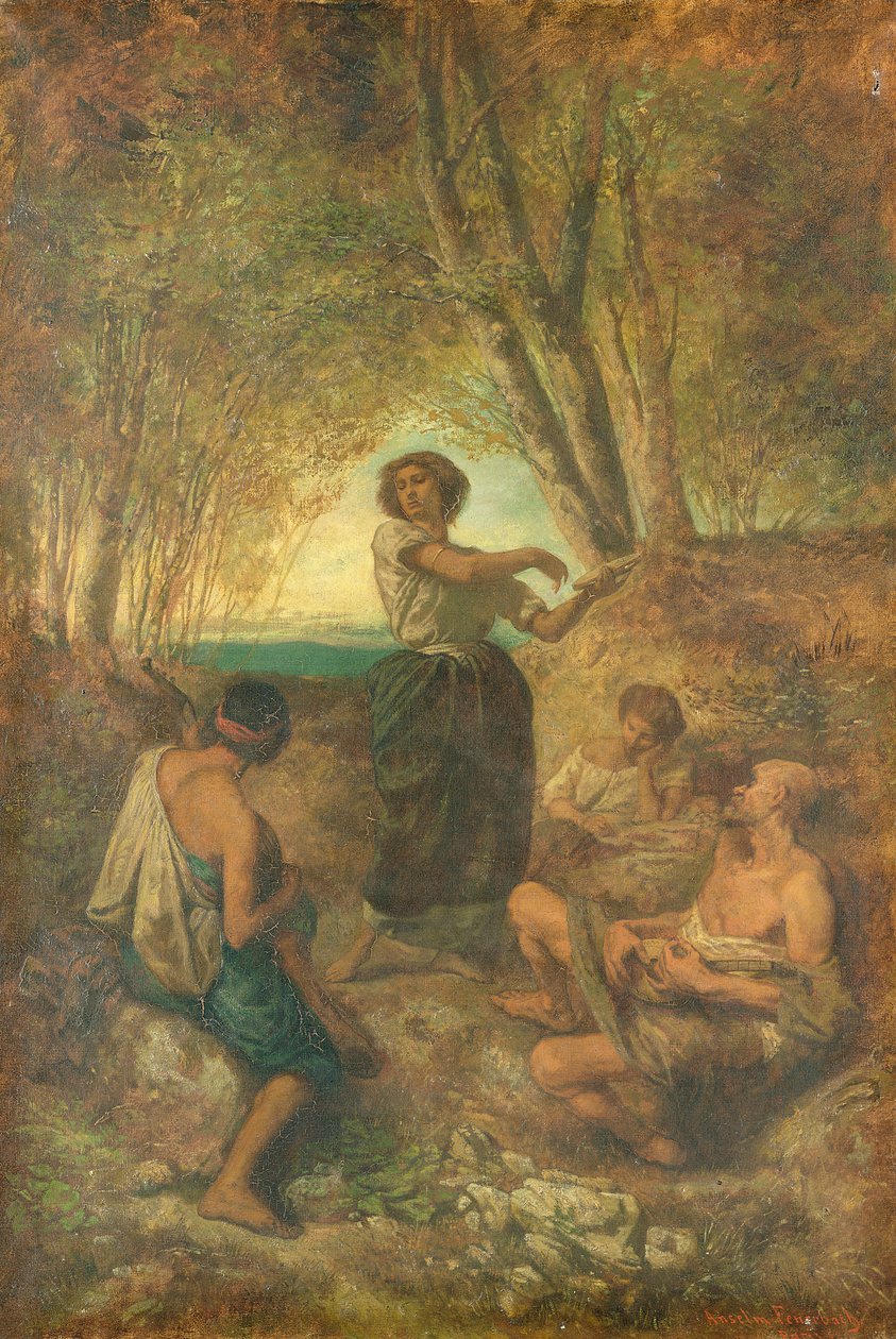 Sigøynerdansen, 1853 av Anselm Feuerbach