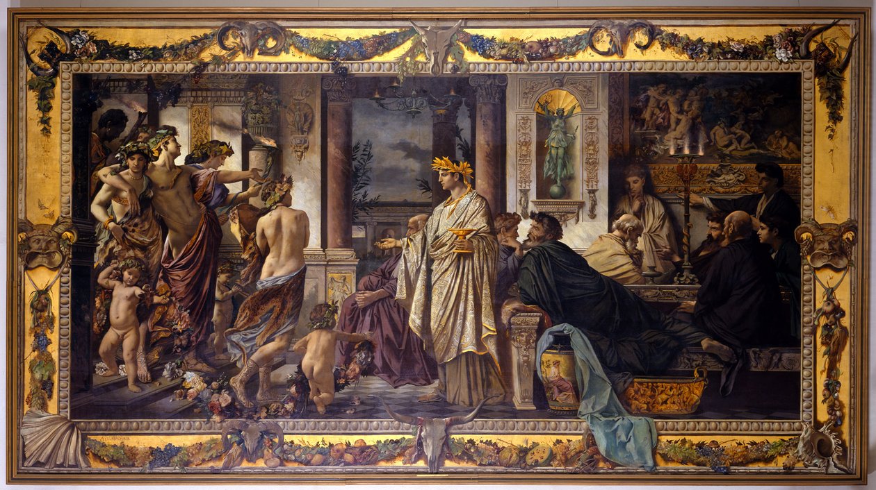 Gjestebudet (etter Platon), annen versjon av Anselm Feuerbach