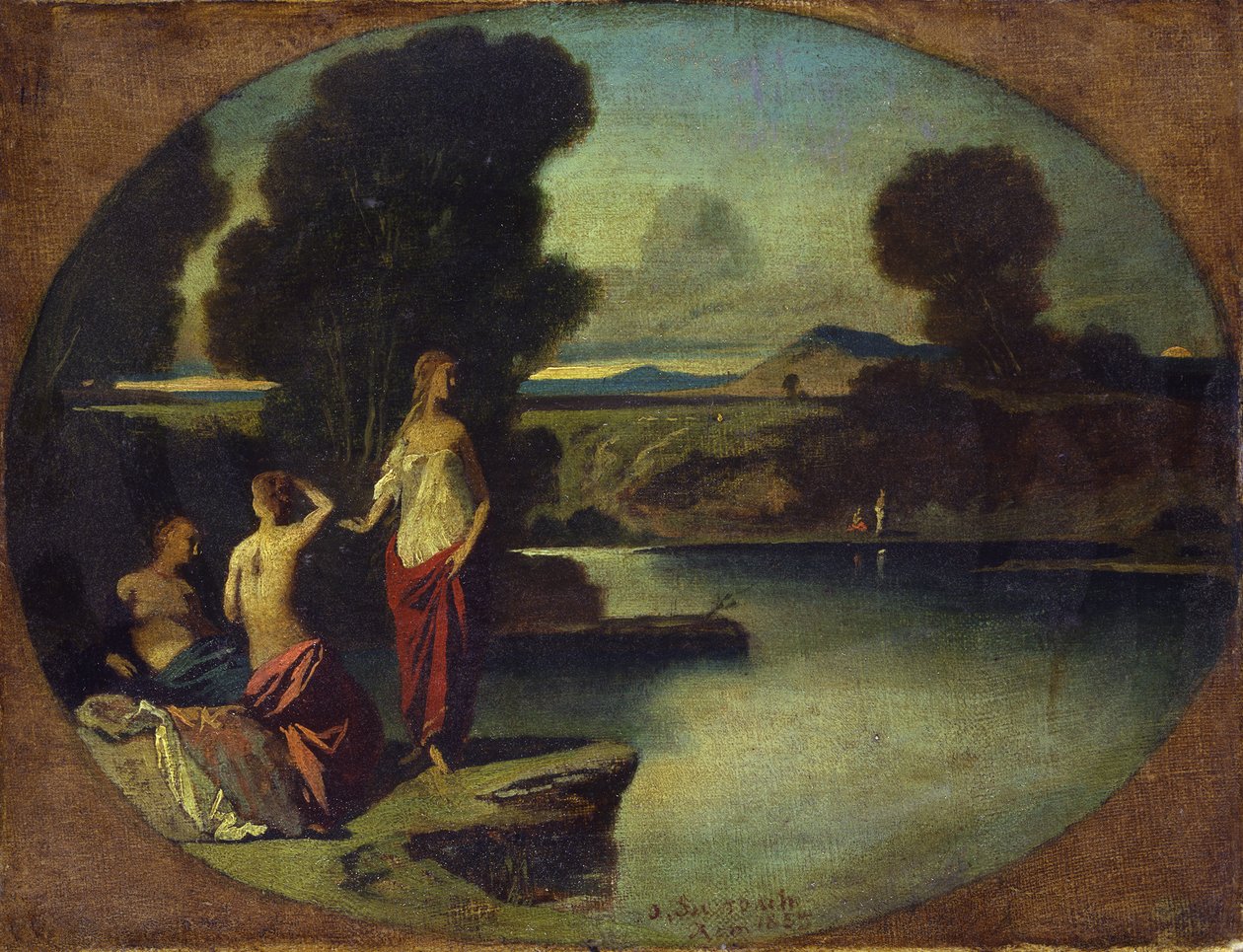 Tre jenter ved vannet av Anselm Feuerbach