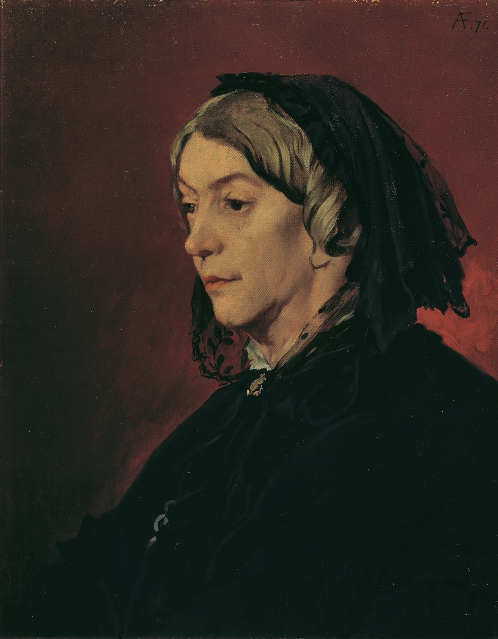 Henriette Feuerbach, kunstnerens stemor av Anselm Feuerbach