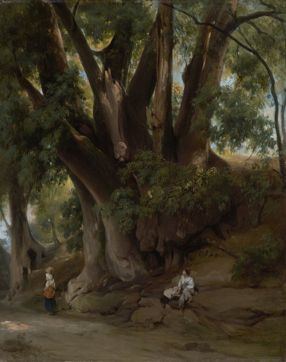 Italian Treescape (vei nær Albano) av Anselm Feuerbach