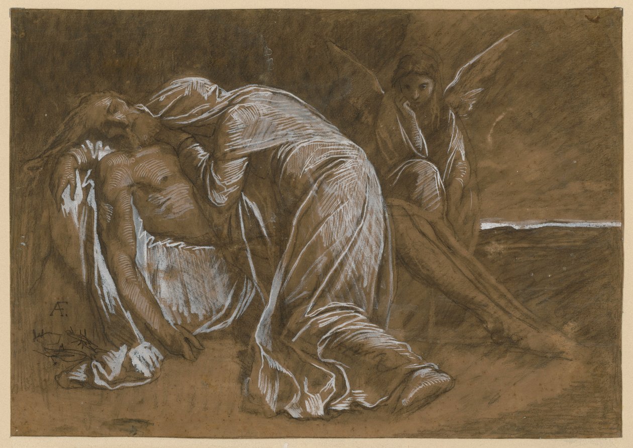 Klagende kvinner. Studie til en Pietà av Anselm Feuerbach
